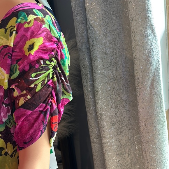 Karen Kane Floral Wrap Blouse - Multicolor - Picture 4 of 8